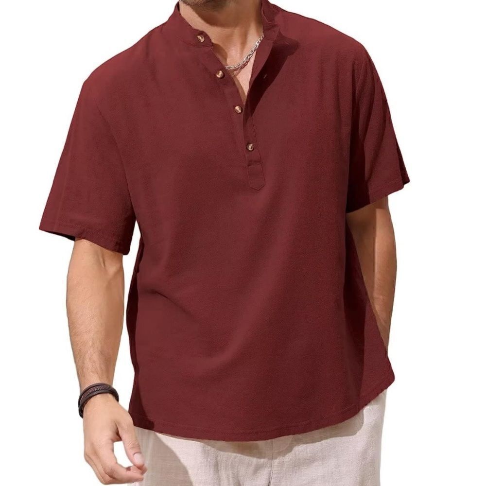 Men’s Cotton Henley Shirt